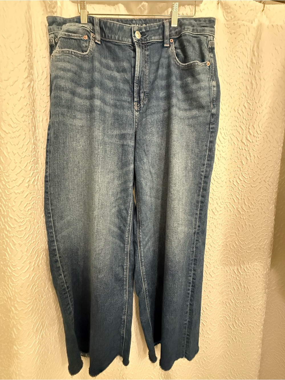 American Eagle Outfitters Medium Wash Wide-Leg Jeans